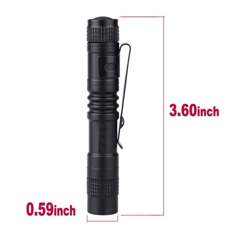 Super Pequena Lanterna Caneta Tocha com coldre, Mini AAA XPE-R3 Lâmpada LED, Belt Clip Light, Luz de Bolso, 5X