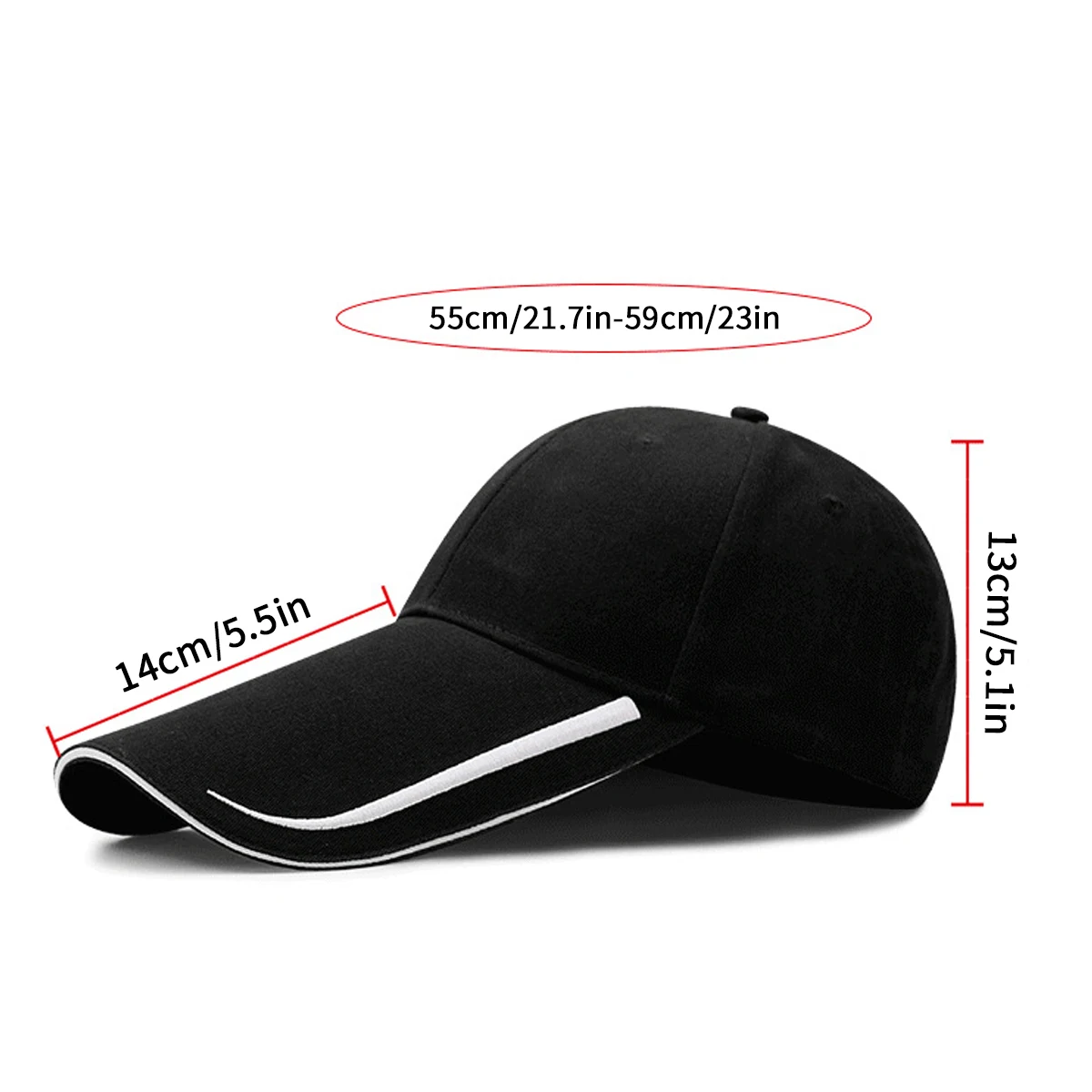 Men\'s Cap 14cm Long Visor Big Head Man Large Size Causal Peaked Hats Cool Fishing Hat Man Plus Size traveling Hiking