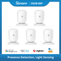 1-10PCS SONOFF SNZB-06P Zigbee 3.0 Human Presence Sensor Lighting Motion Sensor Smart Home Automation Work with Zigbee2MQTT ZHA