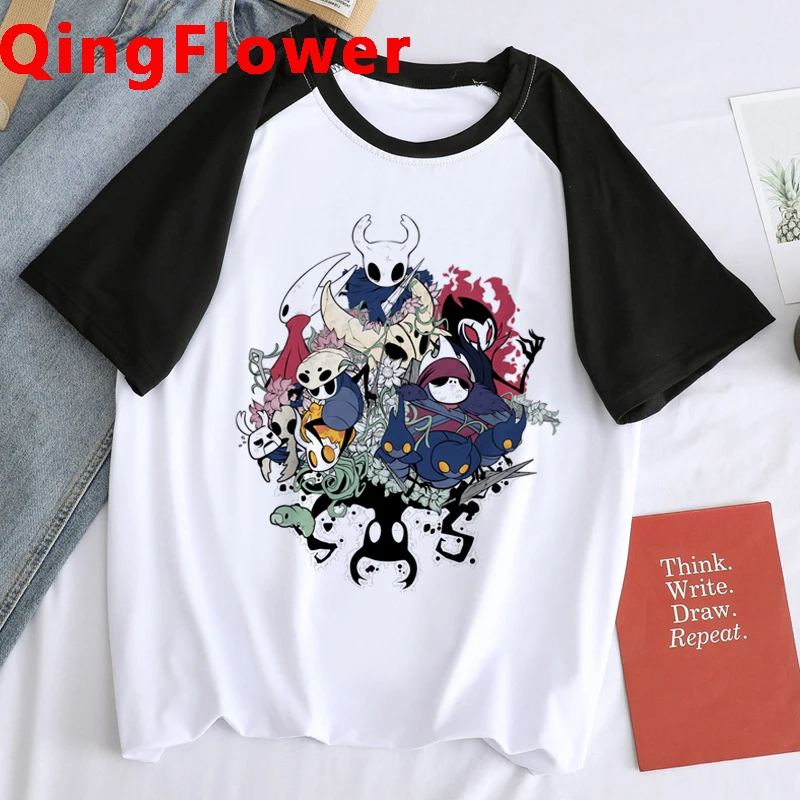 Hollow Knight T Shirt Man Clothes Vintage Short Sleeve T-Shirt Harajuku Shirt Male Fashion New Summer Streetwear Short Sleeve