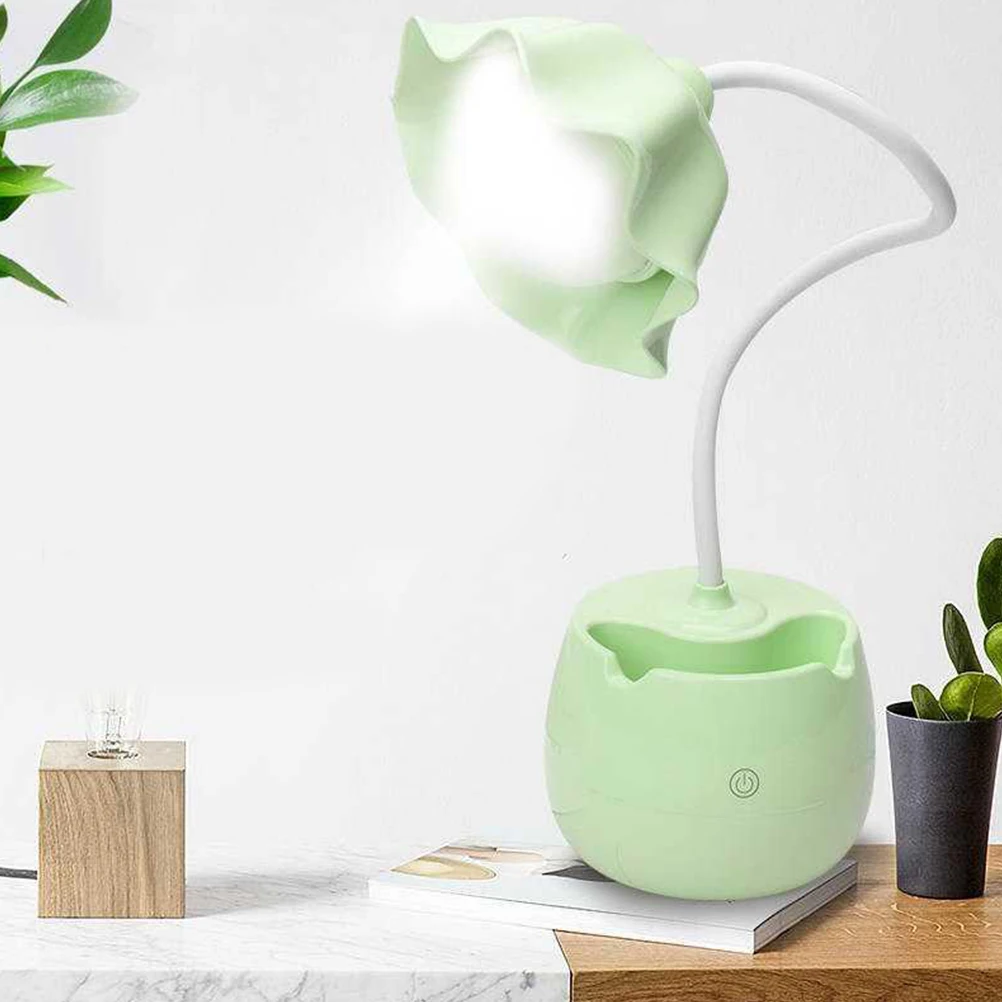 Portable Desk Lamp Light Study Lamp USB Touch Premium Material Non Flickering Eye Protection Flower Design