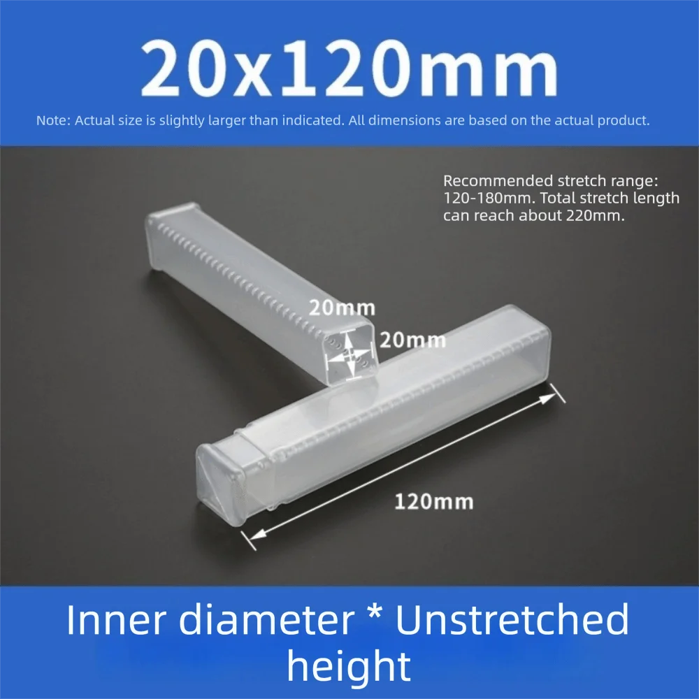 5pcs New Square Drill Bit Packaging Boxes Transparent Plastic Packaging Box Telescopic Storage Boxes Accessories Storage
