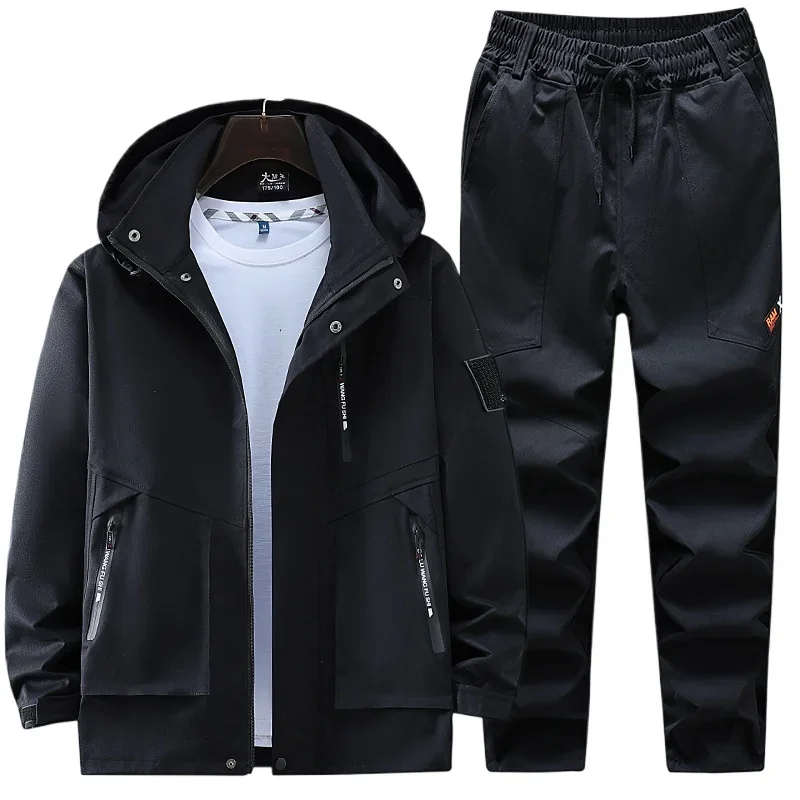 

Spring/Summer New Outdoor Hooded Mountaineering and Fishing Wear Resistant, Tearproof, Waterproof, and Windproof Workwear Set