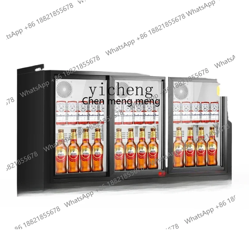 Hot sales Bar Desktop Beer Cabinet Commercial Refrigerated Three Sliding Door Beverage Display Freezer Bar Refrigerator