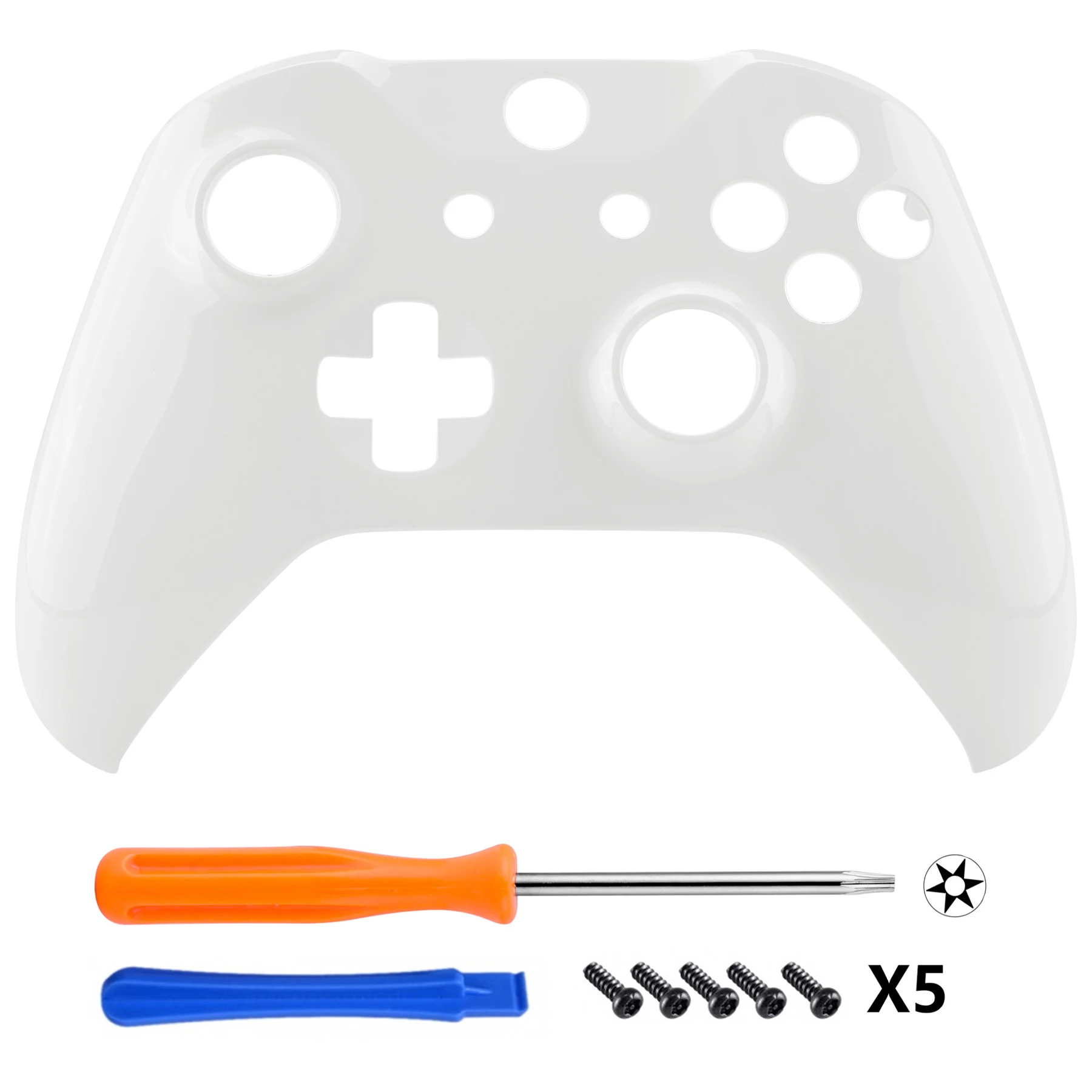 طقم بديل من إطار أمامي لامع متوهج في الظلام لجهاز Xbox One S & Xbox One X Controller (موديل 1708)