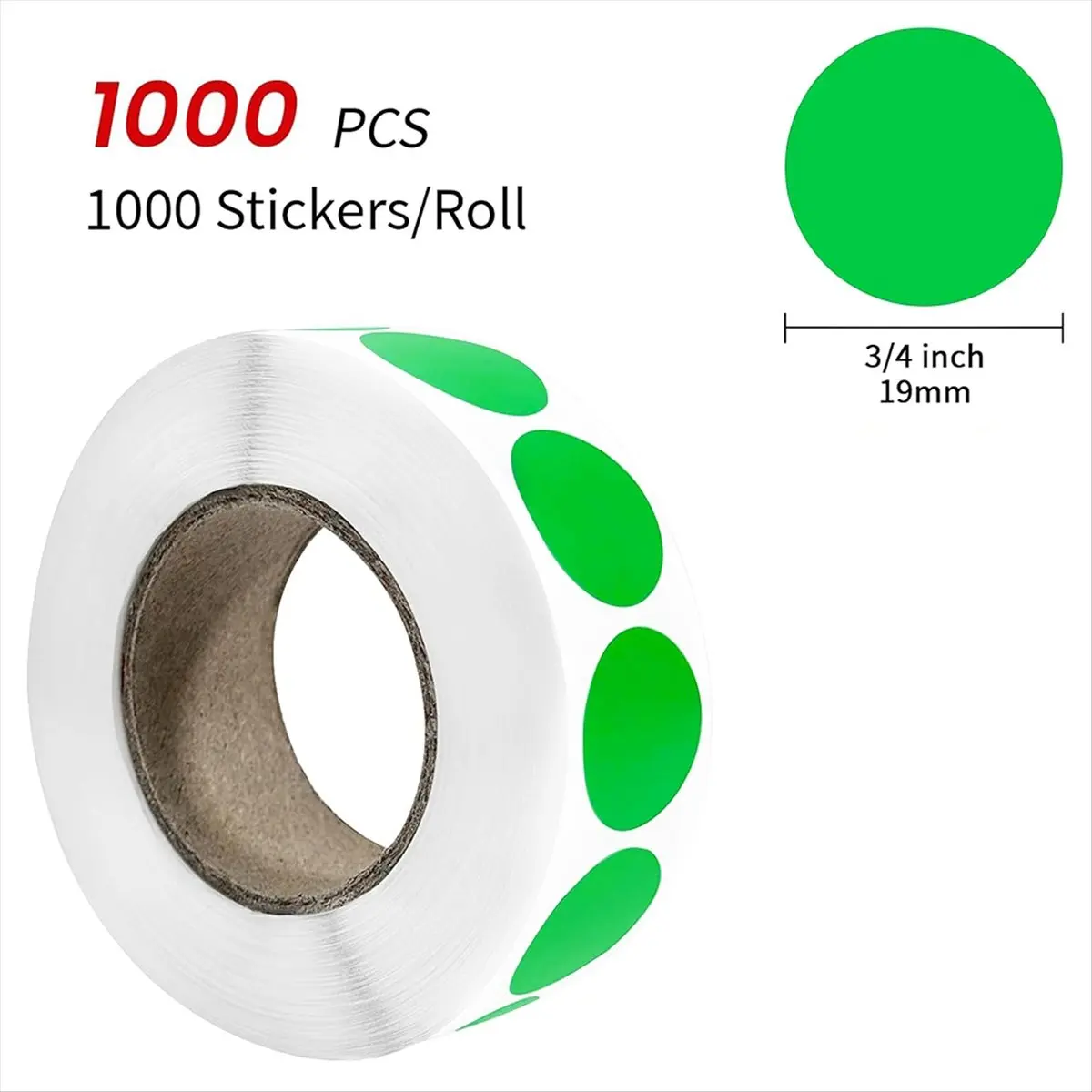 

BAAQ 4000 PCS 3/4" Colored Dot Stickers Round Circle Colored Coding Labels Garage Yard Sale Dot Stickers for Toddlers