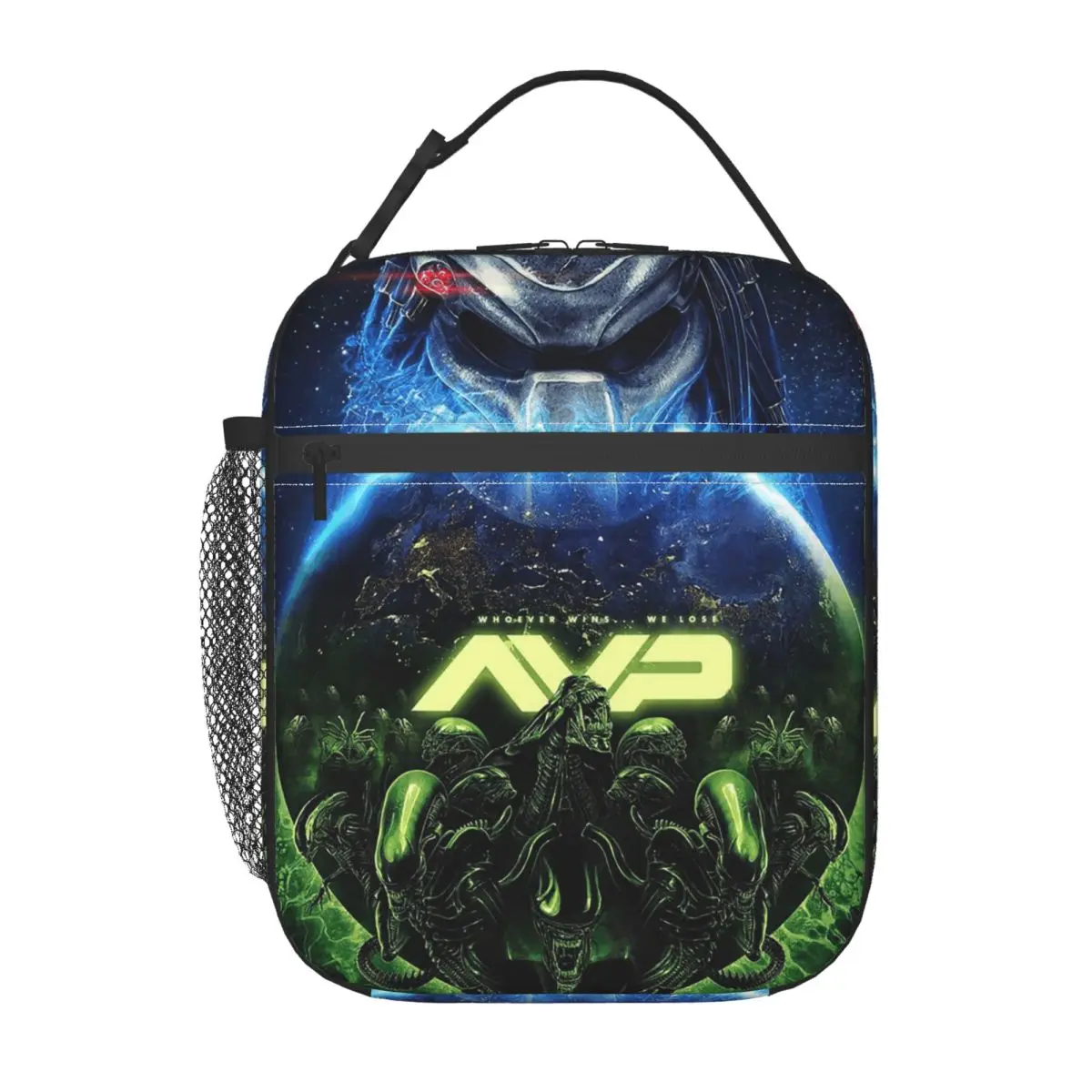 Alien Vs Predator Horror Science Fiction Comics Insulated Lunch Bag for Women Children Food Boxes Thermal Lunch Box Tote