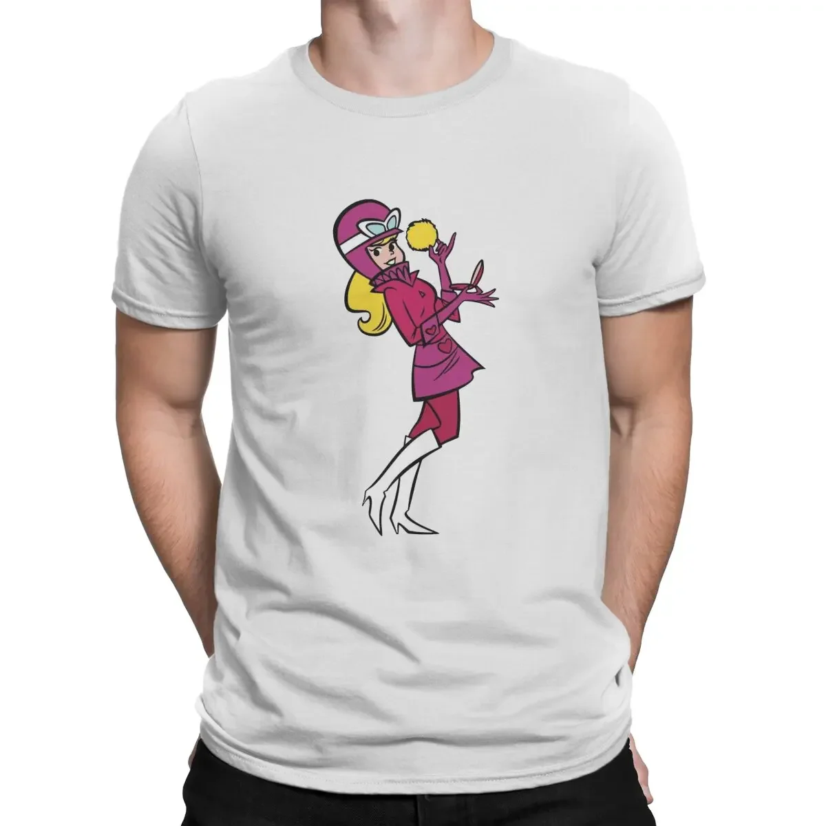 Wacky Races Retro Cartoon Penelope Glamour T Shirt Graphic Men's Tees Summer Clothing Harajuku O-Neck Polyester TShirt