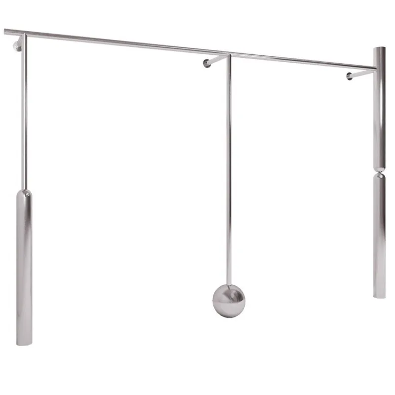 

Stainless steel brushed hanging clothes rack clothing store display rack