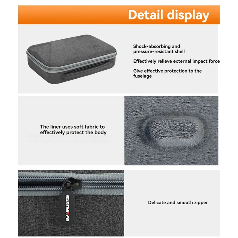 ABDE-Sunnylife กระเป๋าสําหรับ DJI OSMO ACTION 5/4/3 กระเป๋าถือแบบพกพามัลติฟังก์ชั่นกระเป๋าถือสําหรับ DJI OSMO ACTION 5 กล้อง