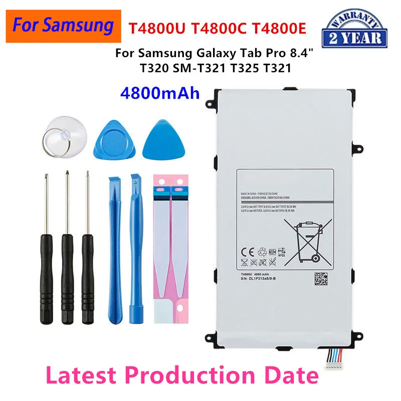 

Brand New T4800U T4800C T4800E 4800mAh Replacement Battery For Samsung Galaxy Tab Pro 8.4" T320 SM-T321 T325 T321