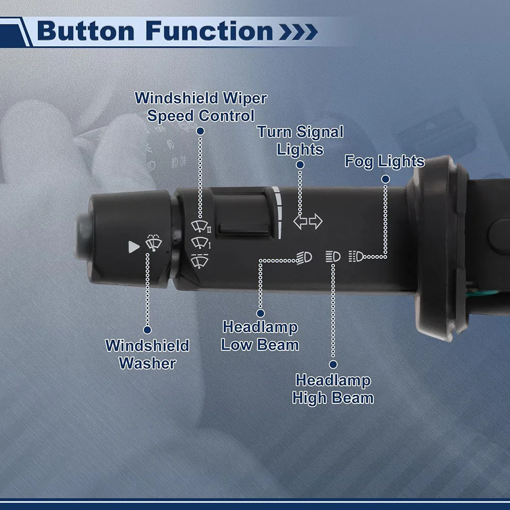Black Plastic Electrical Truck Steering Column Switch For MAN Bus / Neoplan TGA/TGL/TGM/TGS/TGX 81255090194 81255090191