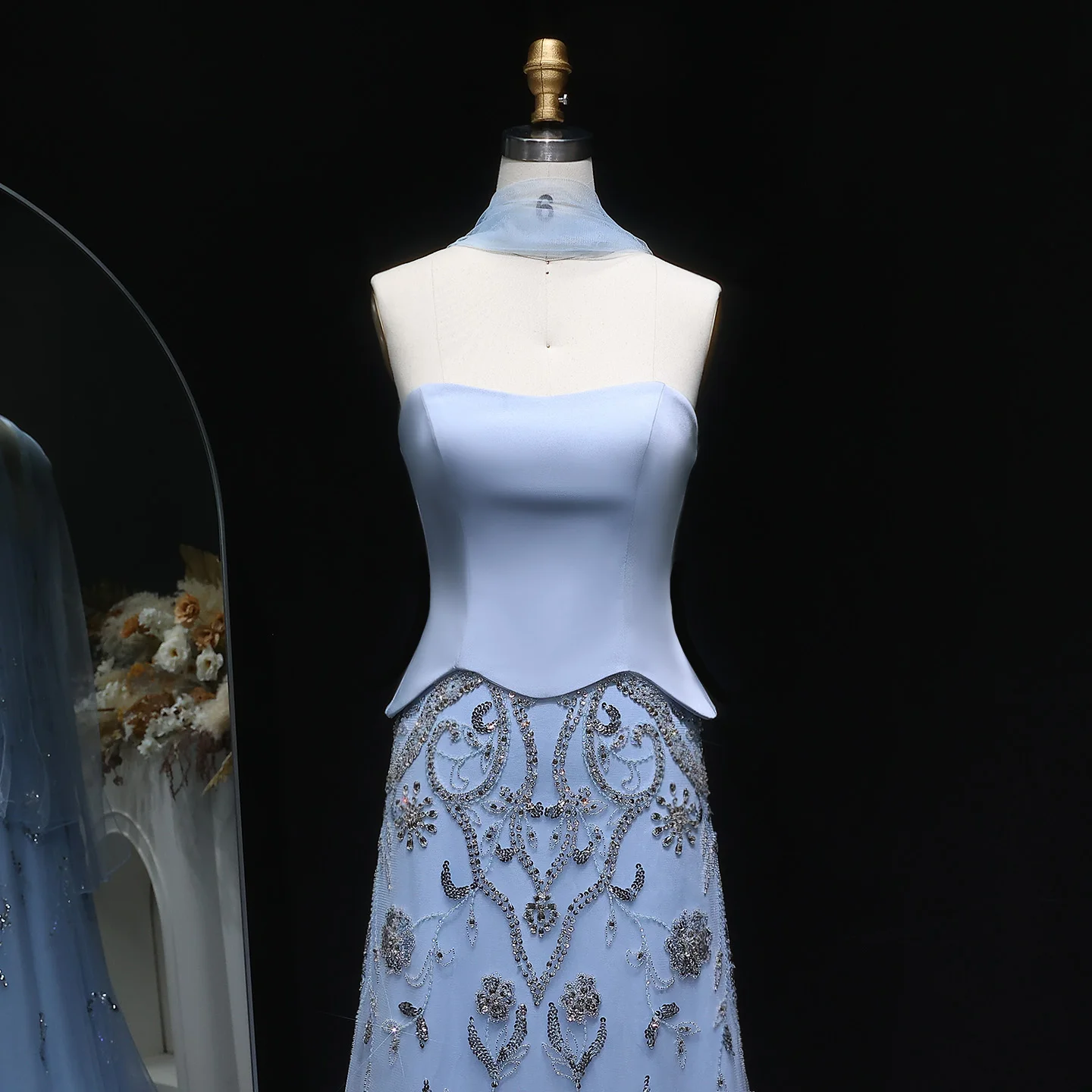 Sharon Said Sage Green Yellow Luxury Arabic Evening Dress for 2025 Women Wedding Elegant Formal Party Gowns SS254 Customized image 4