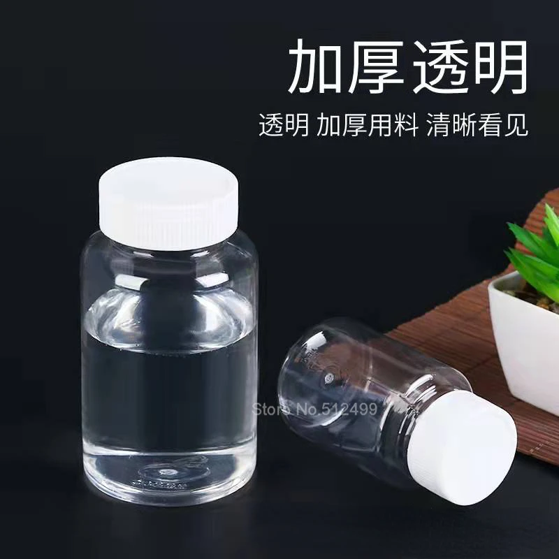 30/50/100ml Leere Füllkapsel-Flasche Transparente Plastikflasche mit Weitem Hals und Verschlusskappe zur Abfüllung – Detail 2