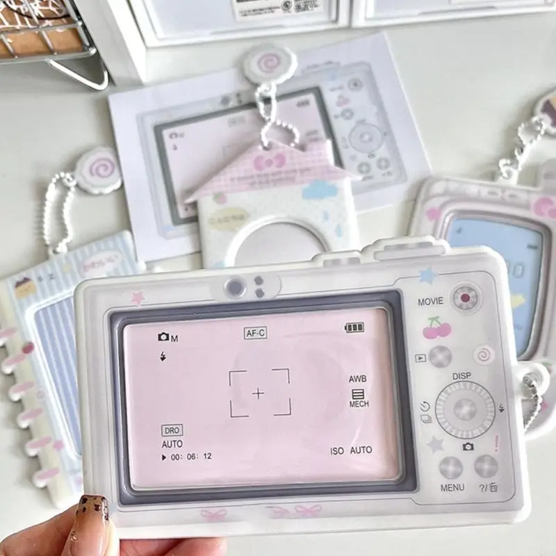 Q5WA Cartoon Photocard Holder Pvc Photocard Delave 3 -дюймовый держатель карты с цепной очарованием для идентификации карты