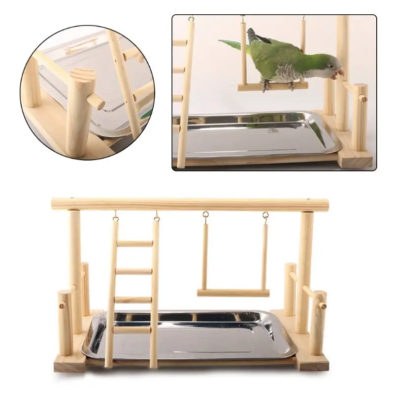 Bird Ladder Toy House Snuggle Tray Cage Climbing Perch Stand Swing Summer Bed for Hamster Parrot