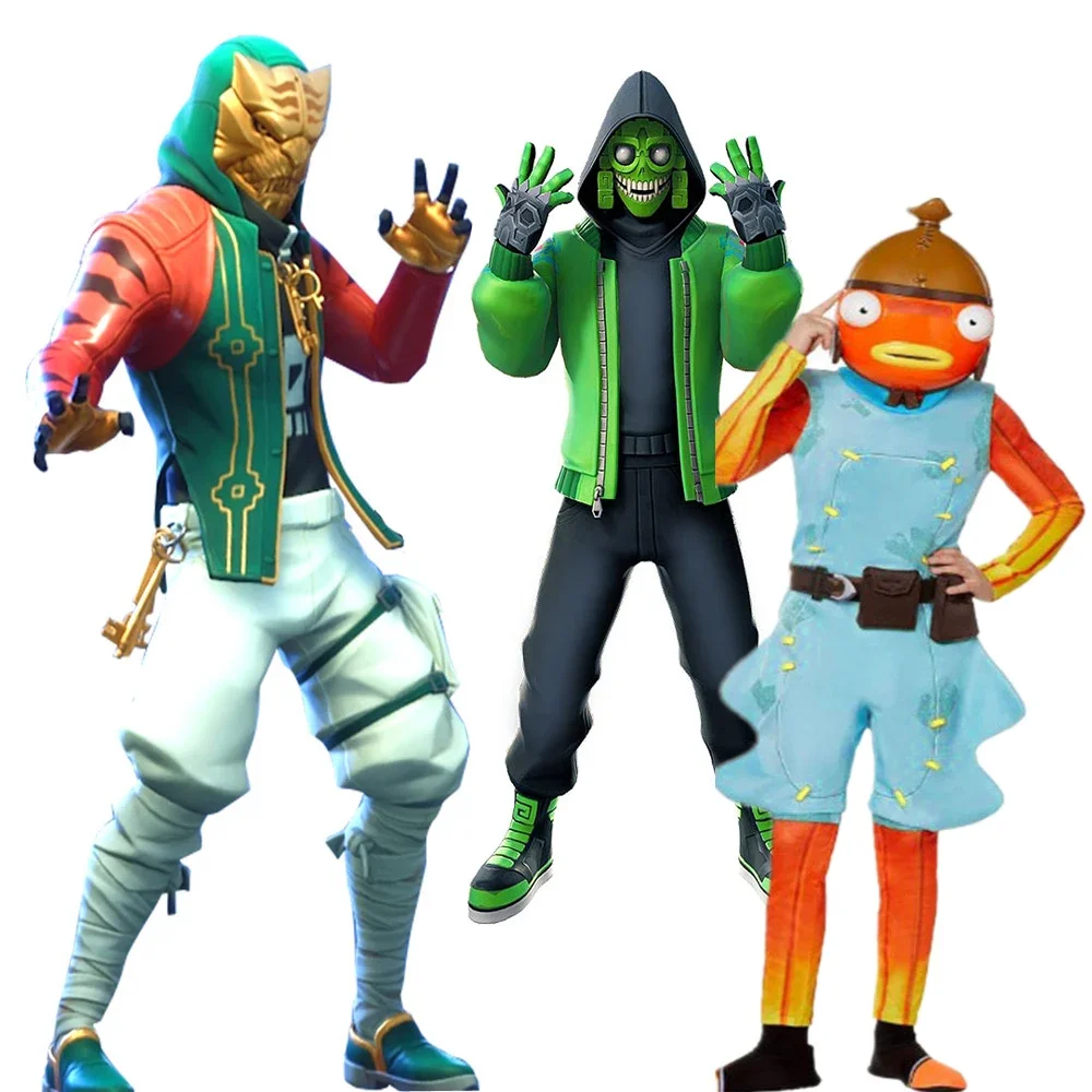 ชุดคอสเพลย์ฟิชสติ๊ก ชุดจั๊มสูทเด็ก 110-180 ซม. สำหรับงานคาร์นิวัล ฮาโลวีน และการแสดงบทบาทสมมติ