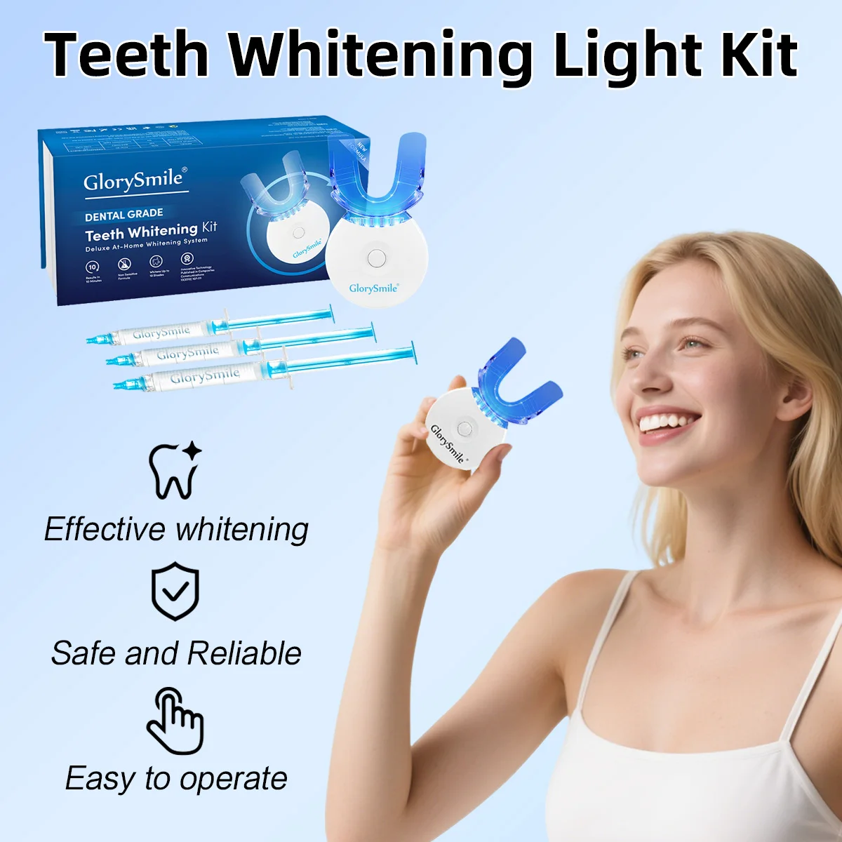 

New Whitening Tooth Lamp Portable Set LED Blue Light Tooth Guard Teeth Whitening Instrument Yellow Stain Removal Artifact