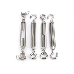 1PC 304 stainless steel Wire rope blue bolt turnbuckle bolt Hook screw wire rope tensioning tightener tight rope Connector
