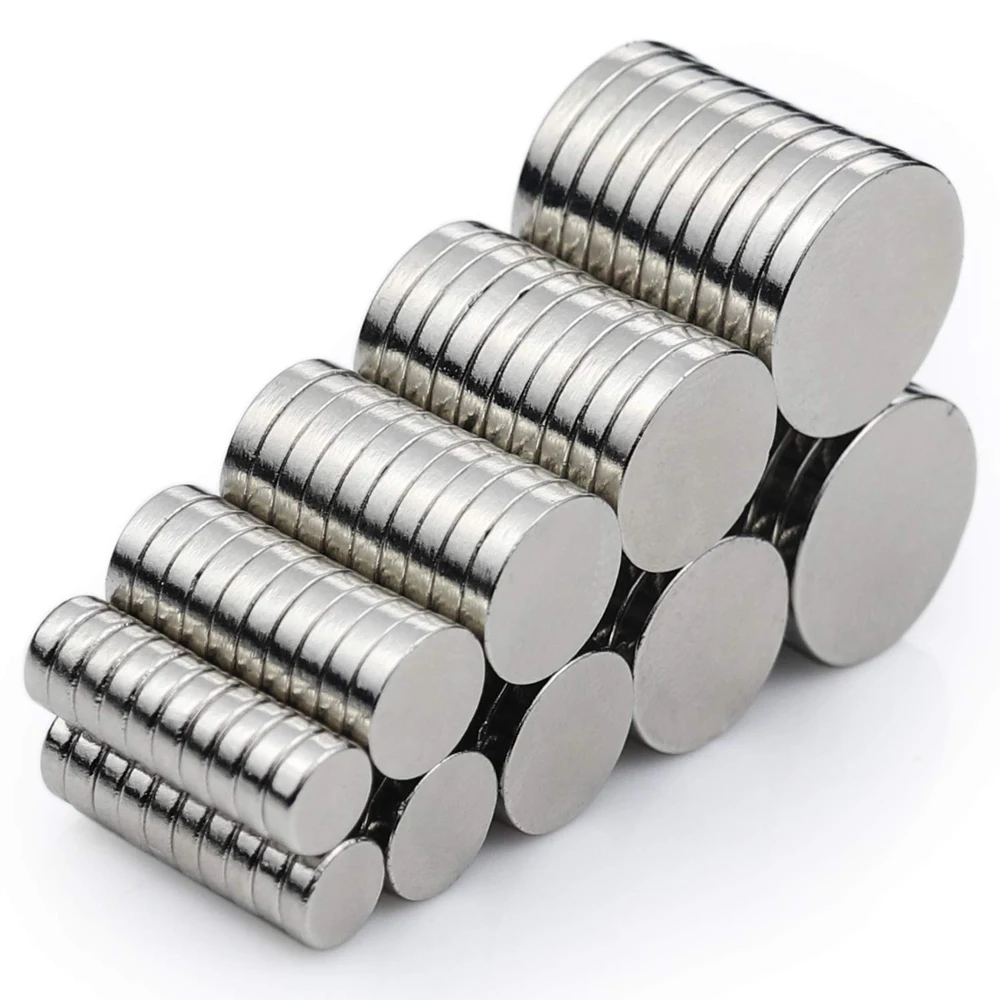 100PCS  5 Mix Sizes Strong Round Small Rare Earth Magnets  Refrigerator Neodymium Magnets Disc for Whiteboard Locker Fridge DIY