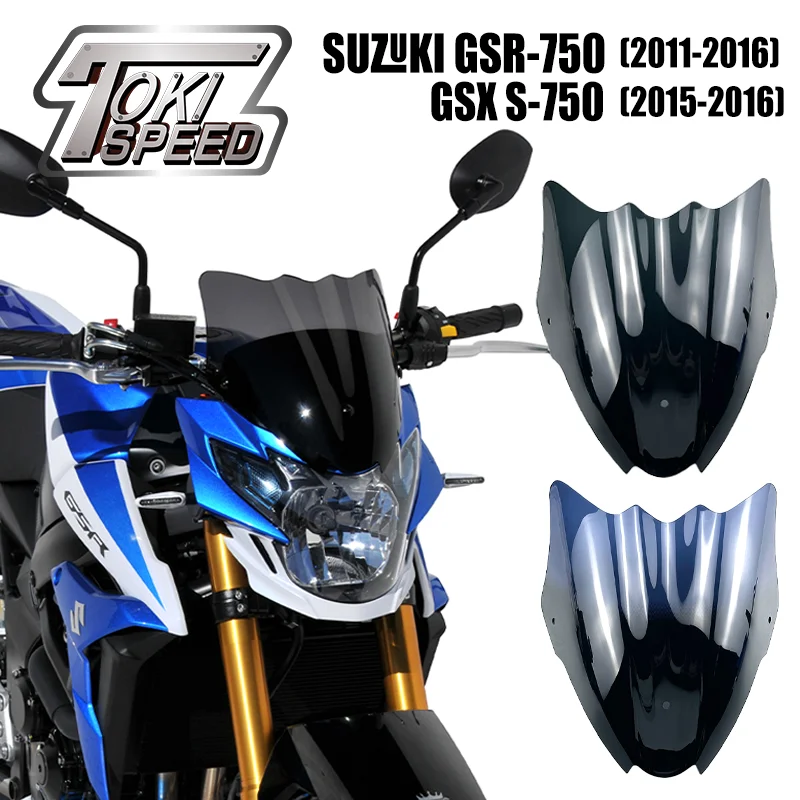 For Suzuki GSR750 GSR-750 GSX-S750 2011 2012 2013 2014 2015 2016 Motorcycle Sports Windshield Windscreen Visor Deflector