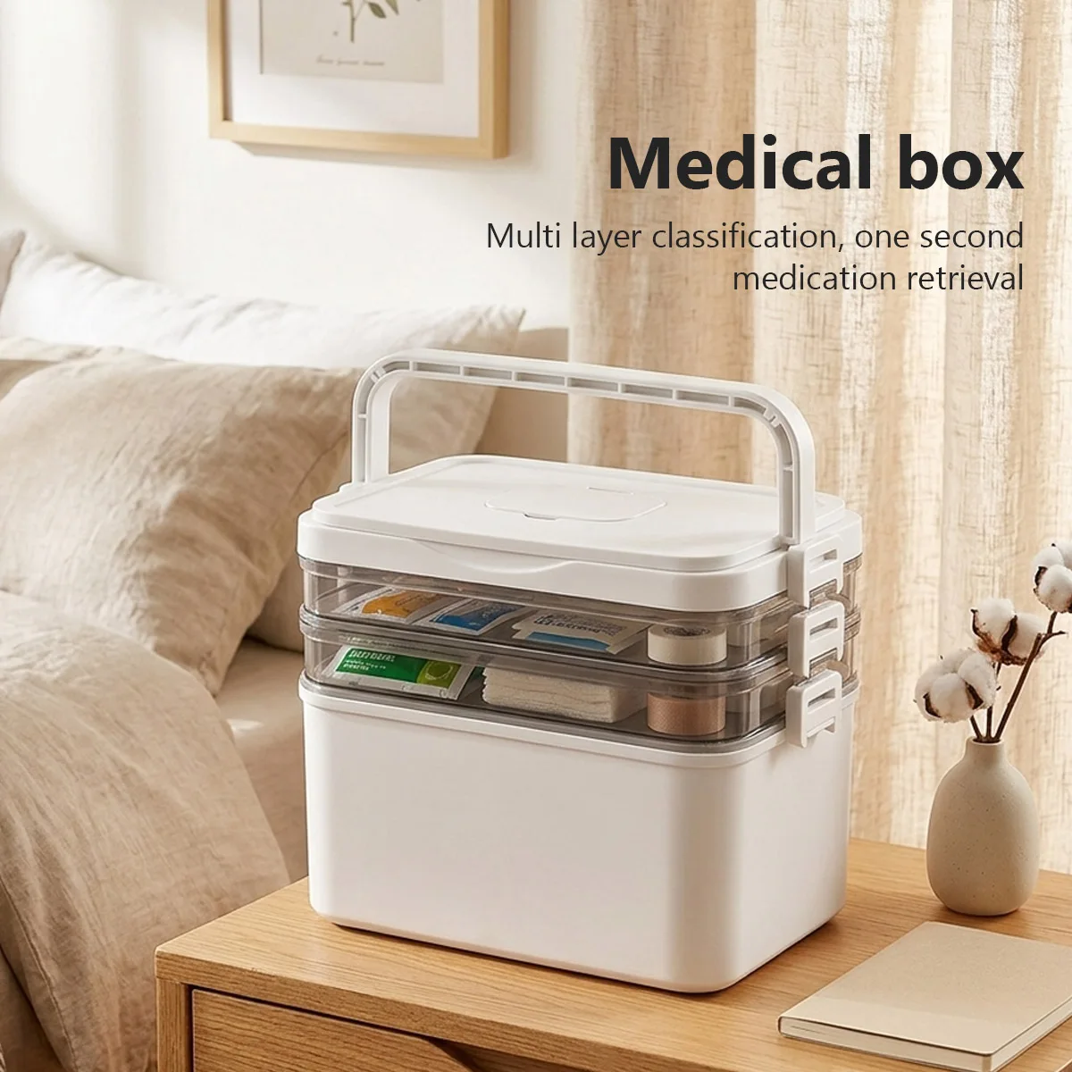 3/5 Layer Portable Medicine Box Large Capacity Handheld Home First Aid Medical Kit Emergency Medicine Boxes Drug Storage Case