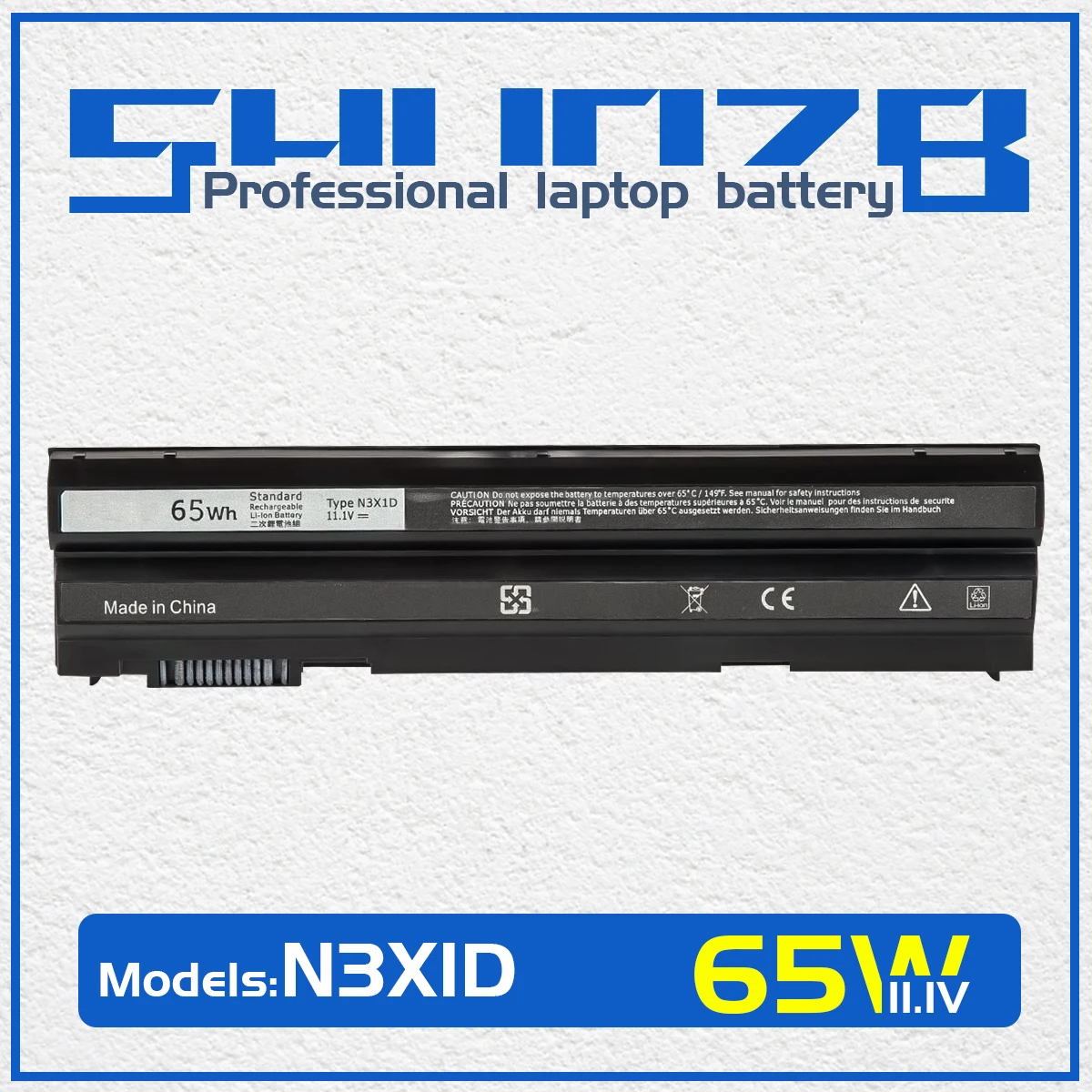 SHUOZB N3X1D Laptop Battery For Dell Latitude E5420 E5430 E5520 E5530 E6420 E6520 E6430 E6440 E6530 E6540 71R31 T54FJ 11.1V 65WH