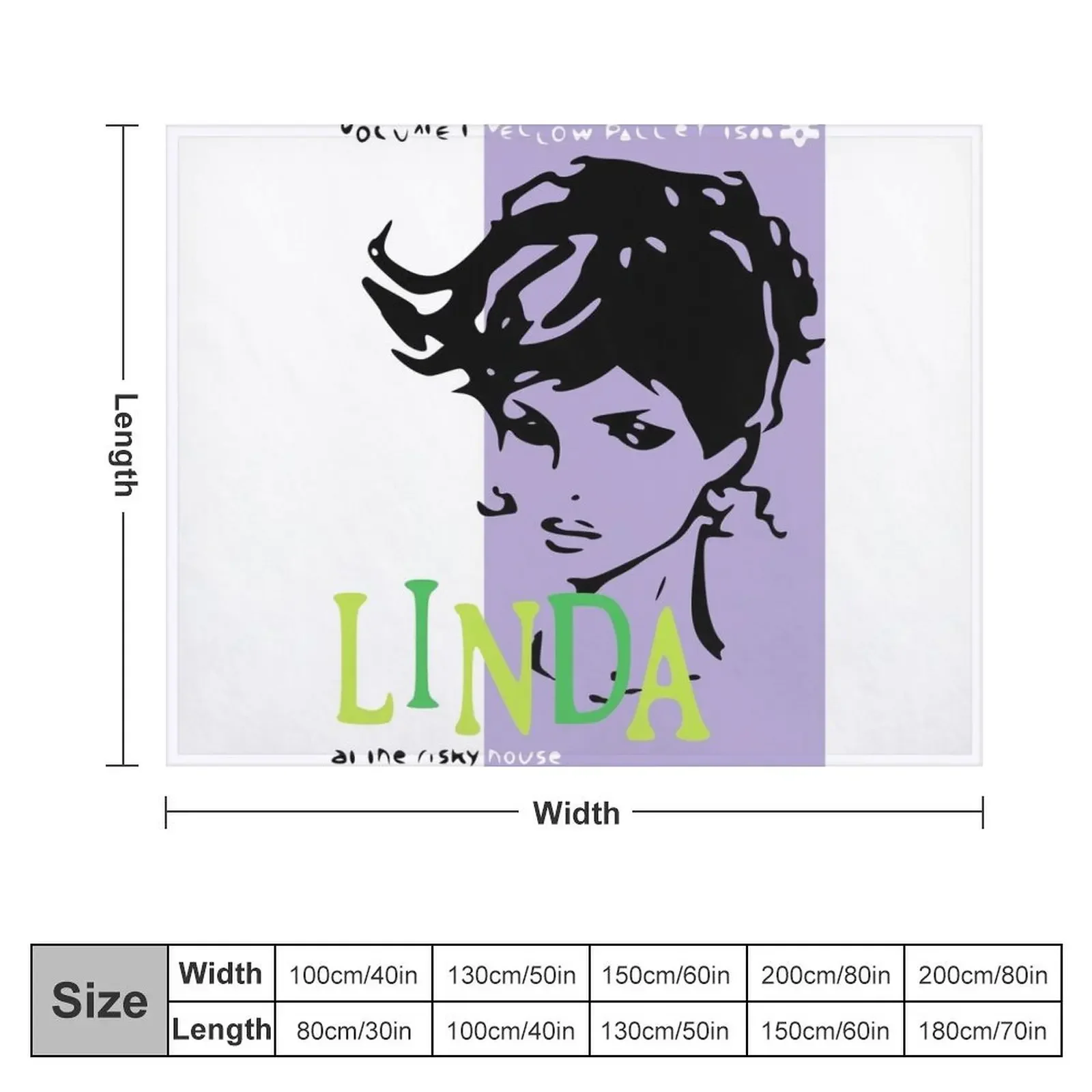 Linda - Cassette Cover Art Throw Blanket Sleeping Bag Giant Sofa Sofa Shaggy Blankets