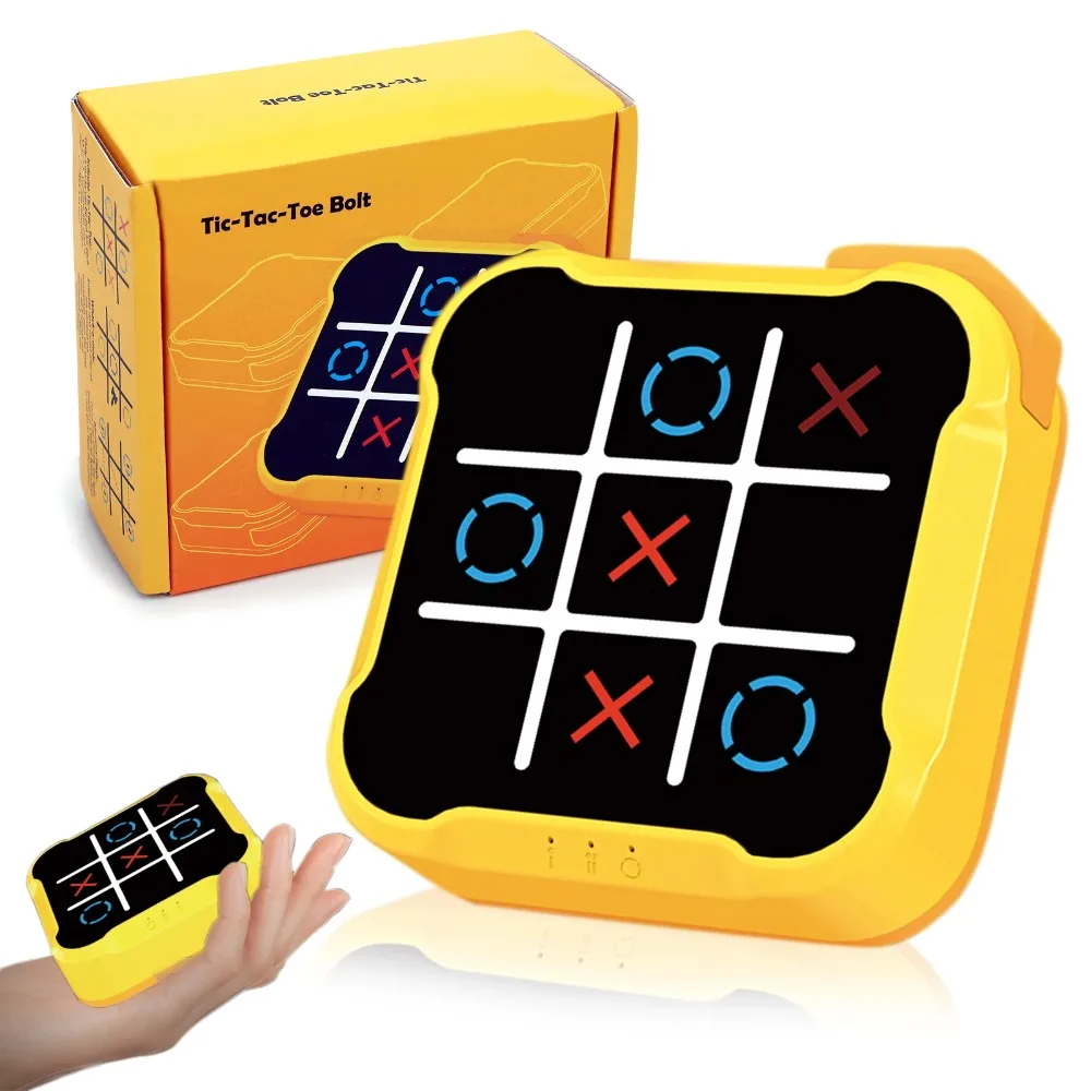 Unisex อิเล็กทรอนิกส์ Tic Tac Toe เกม 3-in-1 Travel ปริศนาของเล่น Infinite Board สําหรับเด็กผู้ใหญ่แบบพกพาหน่วยความจําการเรียนรู้เกมอายุ 3 +