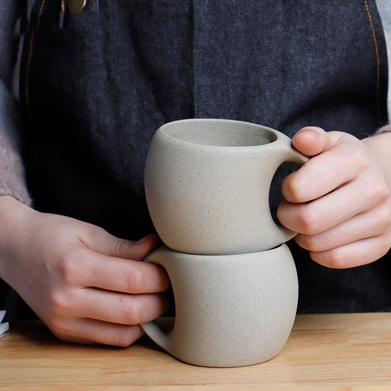 Retro Ceramic Mug Stoneware Coffee Cup Milk Cup Home Japanese Creative TeaCup Office Drinking Mug breakfast cup