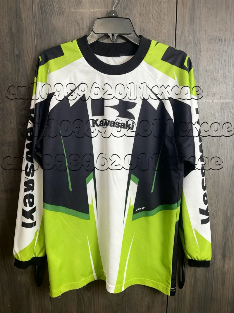 

Quick Dry Kawasaki Motorcycle Jersey Long Sleeve Breathable Riding Shirt Y2K Dirt Bike & Mountain Racing,Comfortable Daily Gear