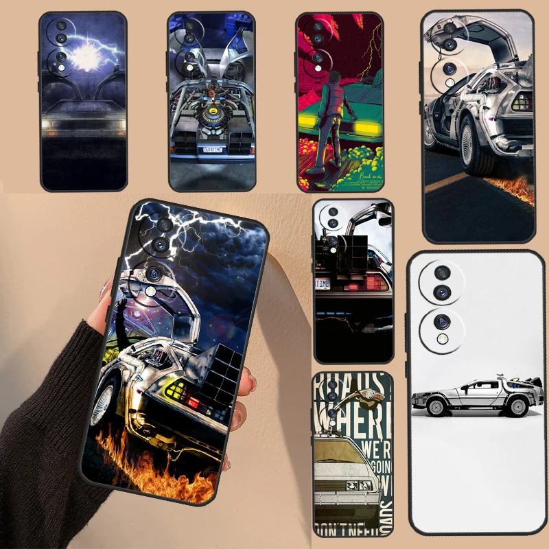 Back to the Future DeLorean Funda For Honor 70 50 90 Lite X8a X9a X7a X6a X7 X8 X9 9X 8X Magic 5 Pro Magic 5 Lite Case