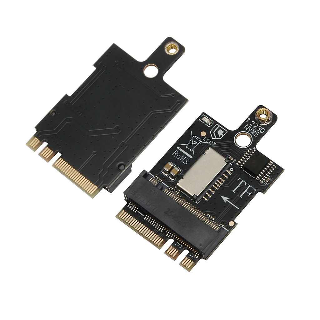 M.2 A+E Key WiFi to M.2 M Key + TF Card Adapter for NVMe M.2 2230 Adapter Card with TF Card Slot WiFi Interface Expansion Card