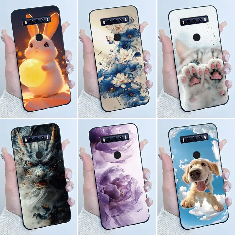 Carcasa para TCL 10 SE dragón de lujo lindo Cool niños niñas funda de teléfono de silicona contraportada para TCL 10 SE 10SE TCL10SE carcasas negras