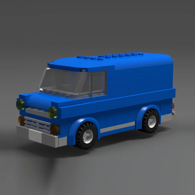 Speed Racing Car Model MOC Building Bricks Vintage Panel Van Modular Technology Children Holiday Gifts Assemble Toys Suit