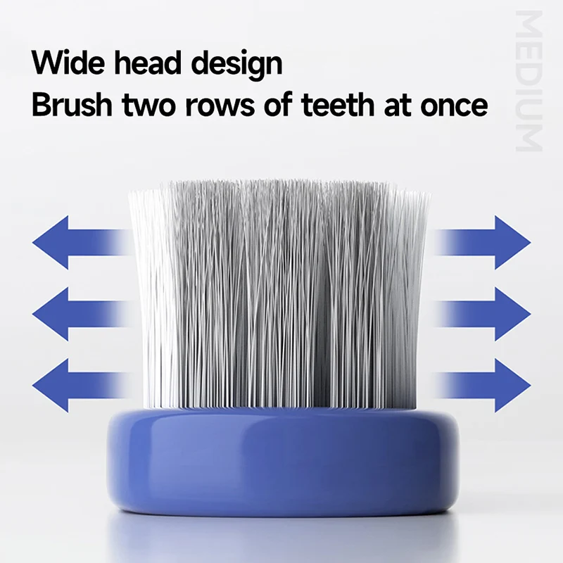 فرشاة أسنان للرجال منsadultuniversalharbristled للتنظيف العميق 360 ° شعيرات التعبئة والتغليف المستقلة والتبييض والتنظيف