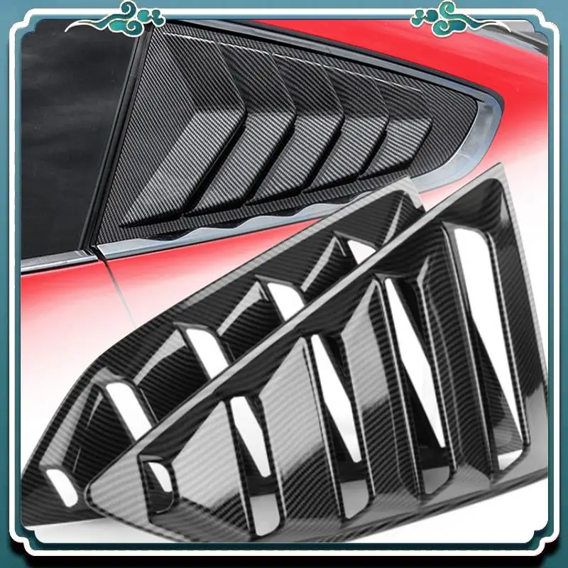 

Premium Carbon Fiber 1/4 Rear Side Vent Quarter Window Louver Shutter Cover Trim Parts For 2016-2022 Chevy Camaro