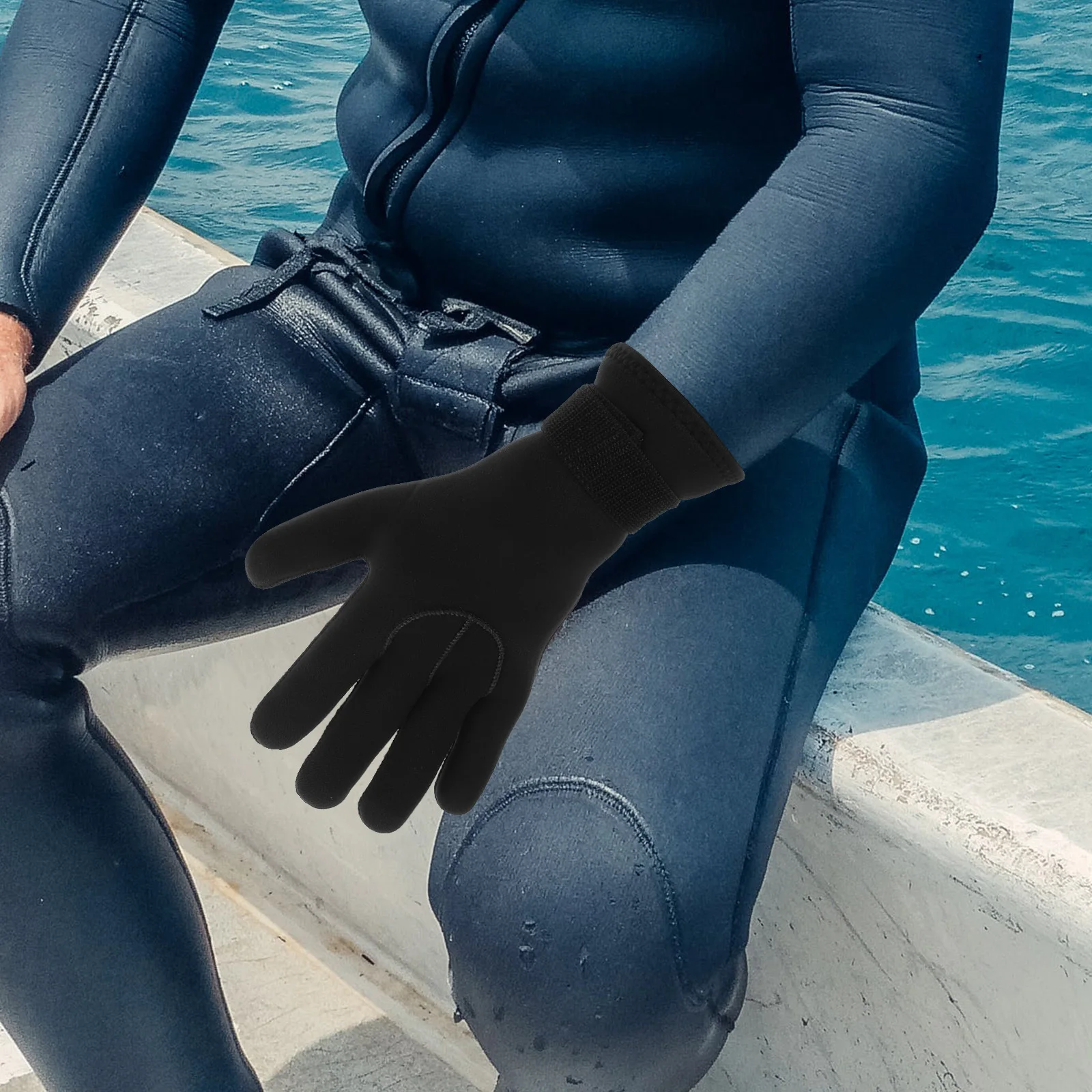 

1Pair Diving Gloves Black Size Xl Anti-Slip Warm Non-Slip Snorkeling Gloves Anti-Scratch for Water Sports Fishing
