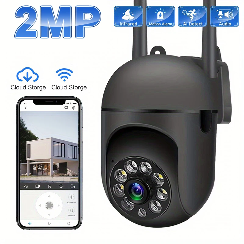 

Камера видеонаблюдения, 2-мегапиксельная камера, 2,4G, Wi-Fi, ночное видение, удаленный просмотр, беспроводная камера на 360 градусов, настенное крепление для домашней безопасности