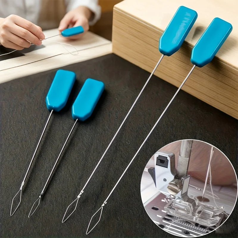 Edelstahl-Nähmaschinen-Einfädler-Set, Hochpräzises Schnell-Einfädlerwerkzeug, Kompatibel mit Verschiedenen Nähmaschinenmodellen