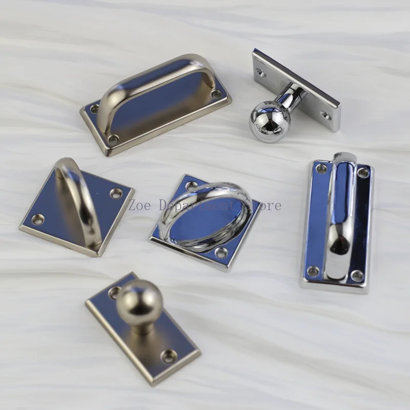

Original brass new Chinese cabinet door handle titanium silver antique French minimalist light luxury wardrobe drawer