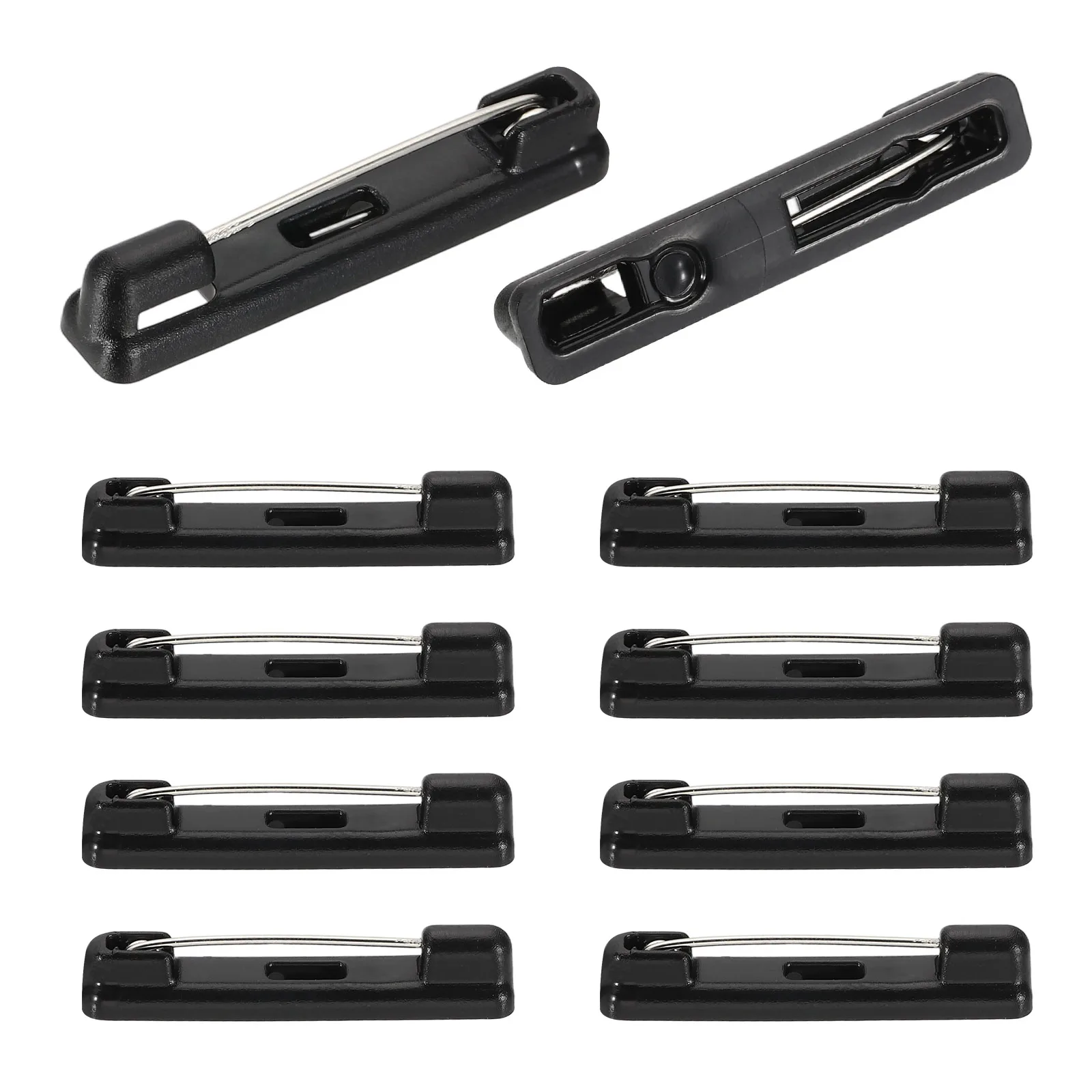 

10-200Pcs Blank Name Tags with Pins 0.9/1.2/1.5" Plastic Name Tag Pin Bulk DIY Engraved ID Badge Holders for Office Workers