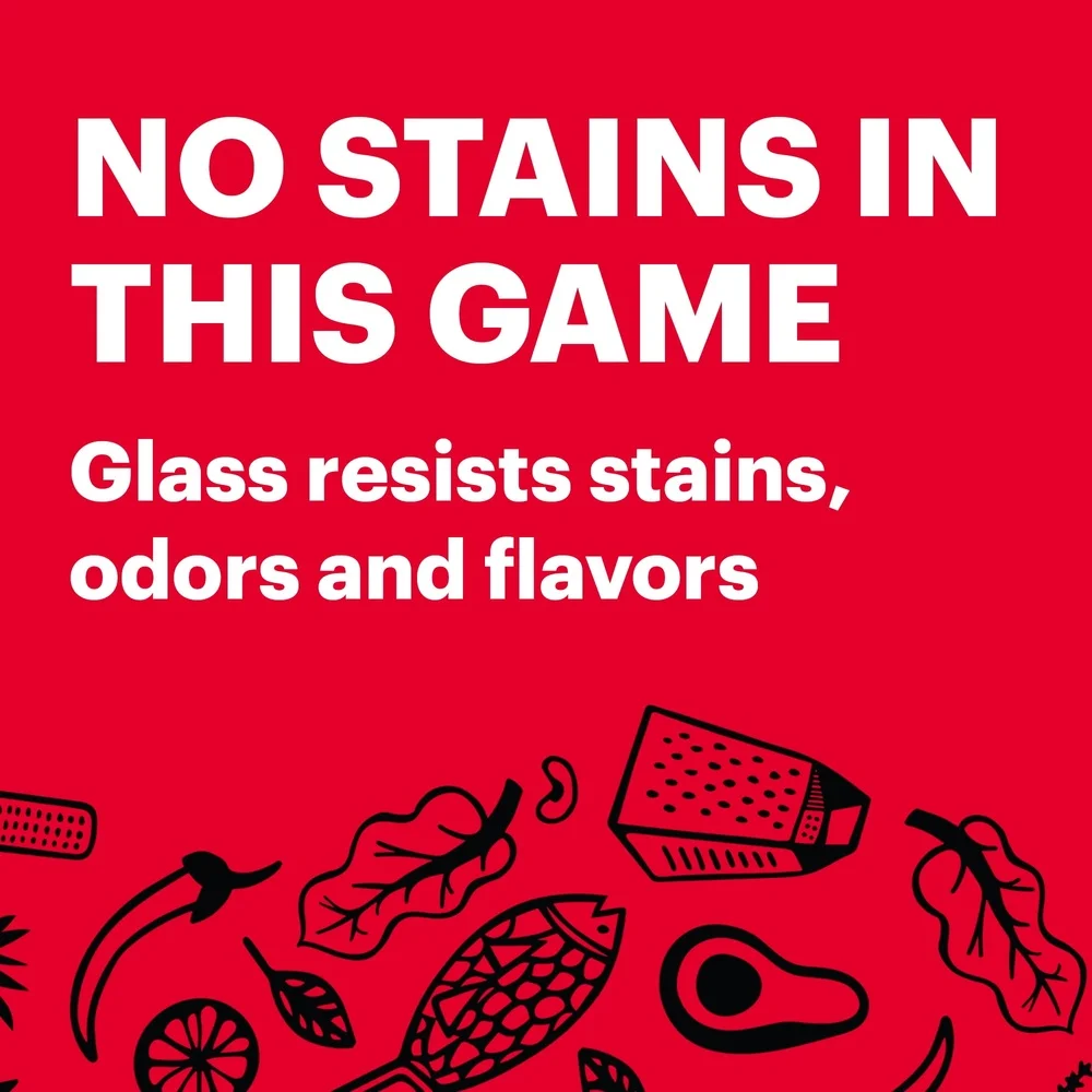 Récipient de stockage des aliments en verre hermétique, plat rectangulaire de 6 tasses avec couvercle rouge sans BPA, lave-vaisselle, micro-ondes, essentiel de cuisine
