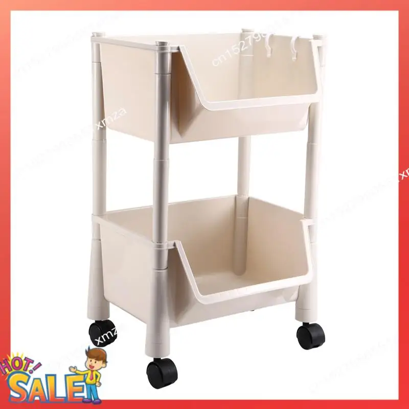 

ABCL Movable Bookshelf Storage Rack Children's Toy Storage Rack Multi-Layer Household Trolley