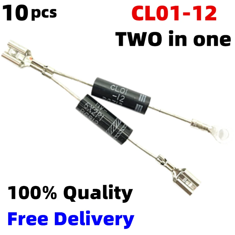 10PCS Quality Assurance of CL01-12 High Voltage Tube Diode for two-in-one Microwave oven.