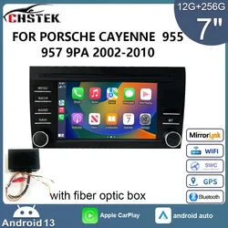 CHSTEK Wireless Carplay Multimedia Player Car Radio for Porsche Cayenne 955 957 9PA 2002-2010 Android 13 Navigator GPS 4G WiFi