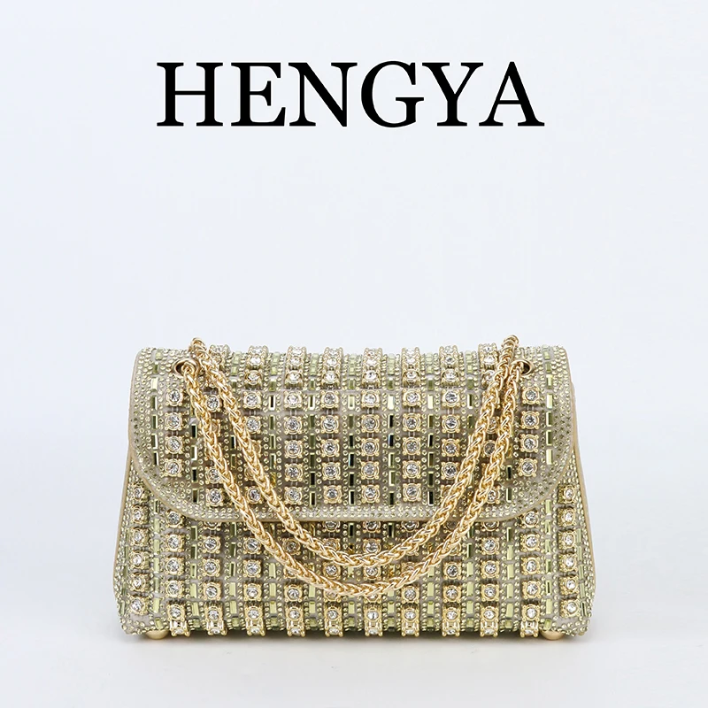 The new fashion lady temperament holding bag shiny dinner bag Banquet bag can be one shoulder crossbody senior formal