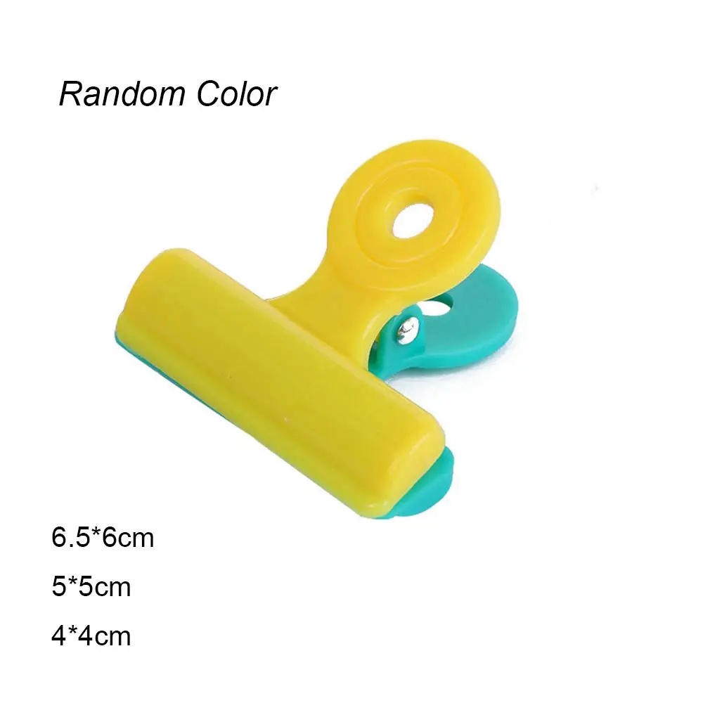 5Pcs Multi-function Bag Chip Clips Fresh Food Plastic Close Clips Office File Holder Candy Color Clamps Air Tight Seal Grip