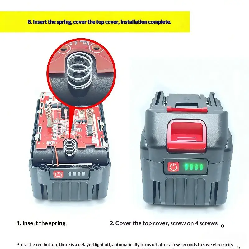 B*1Pcs 90.5 * 62mm Li-battery Protection Board 21V 7MOS For Electric Tools With Balancing Circuit And Temperature Protection