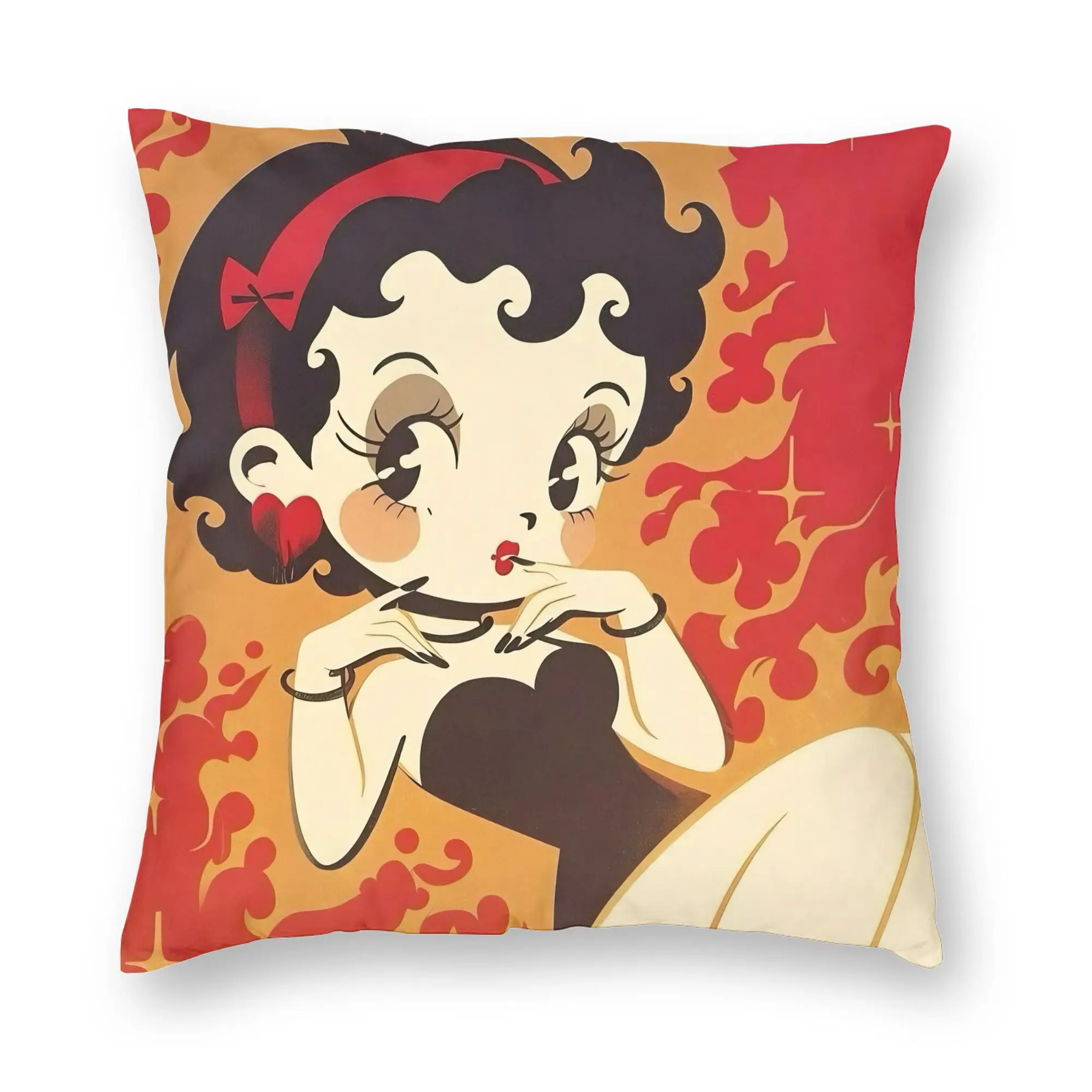 Anime B-Betty BoopS Pillowcase Printed Polyester Cushion Cover Gift Cartoon Pillow Case Cover Home Zippered 40X40cm